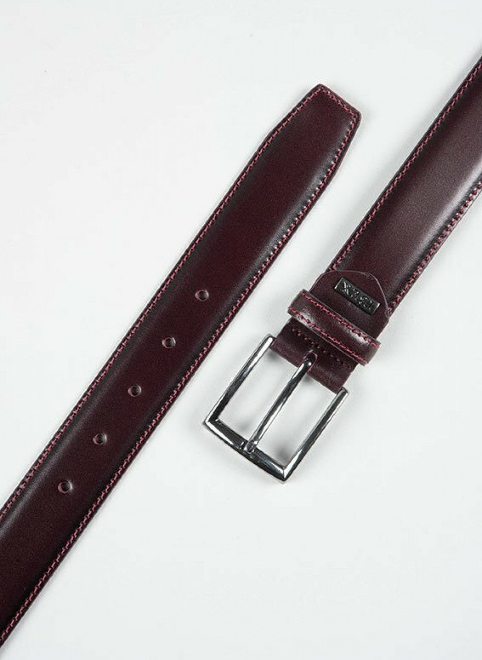Ibex - Tan Leather Belt with Stitching