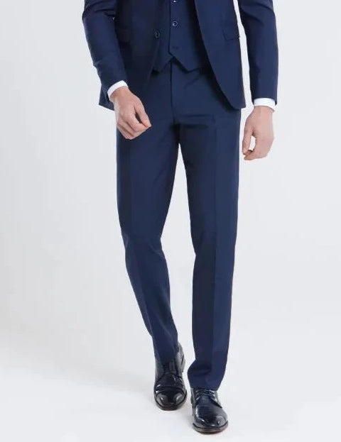 SLIM FIT SUIT TROUSERS - Navy blue