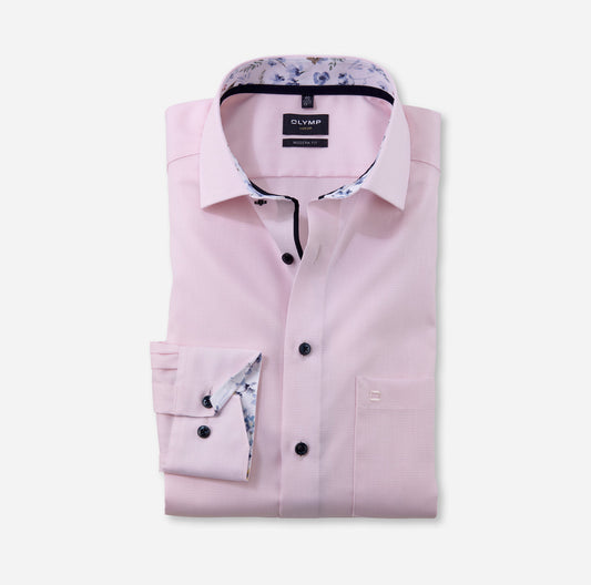 Olymp Luxor Modern Fit X-Tall - Pink Twill