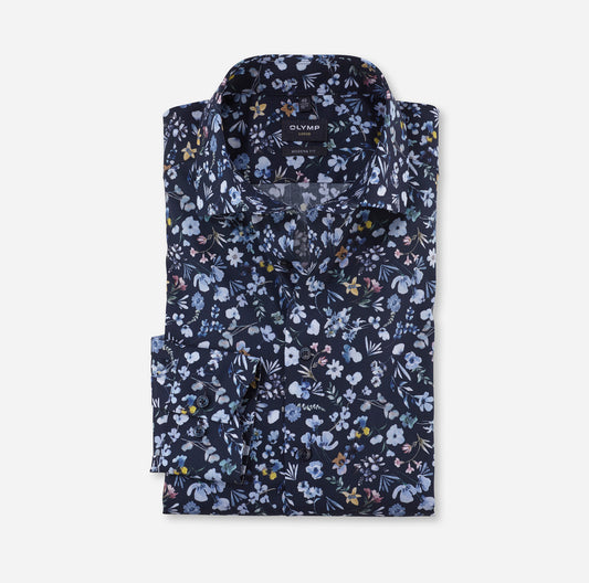 Olymp Luxor Modern Fit X-Tall - Navy Floral