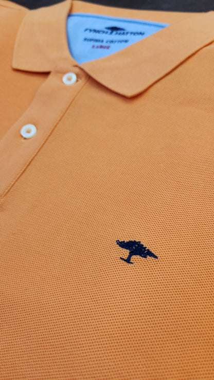 Supima-Cotton Classic Polo - Papaya