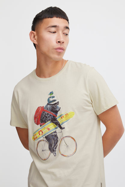 Surf Bear Printed T-Shirt - Off White