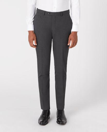 Slim Fit Polyviscose Suit Trousers - Charcoal