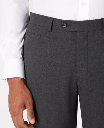 Slim Fit Polyviscose Suit Trousers - Charcoal