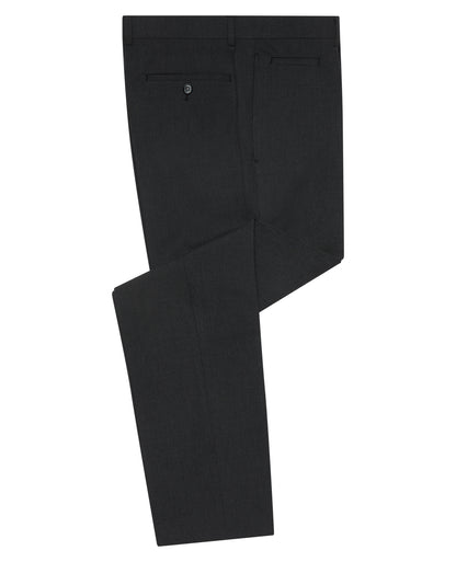 Slim Fit Polyviscose Suit Trousers - Charcoal