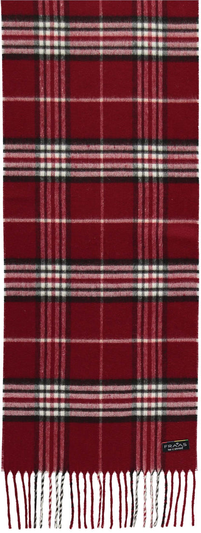 Cashmink Plaid Check Scarf - Burgundy