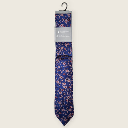 Tie and Hankie Set - Floral Blue I138500