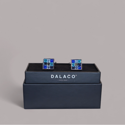 Blue Crystal Square Cufflinks