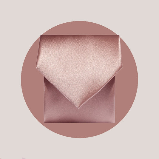 Plain Satin Tie - Deep Rose