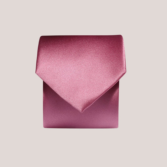 Plain Satin Tie - Dusky Pink