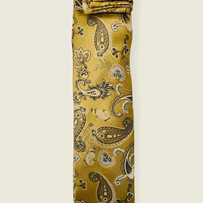 Tie and Hankie Set - Paisley Gold I138494