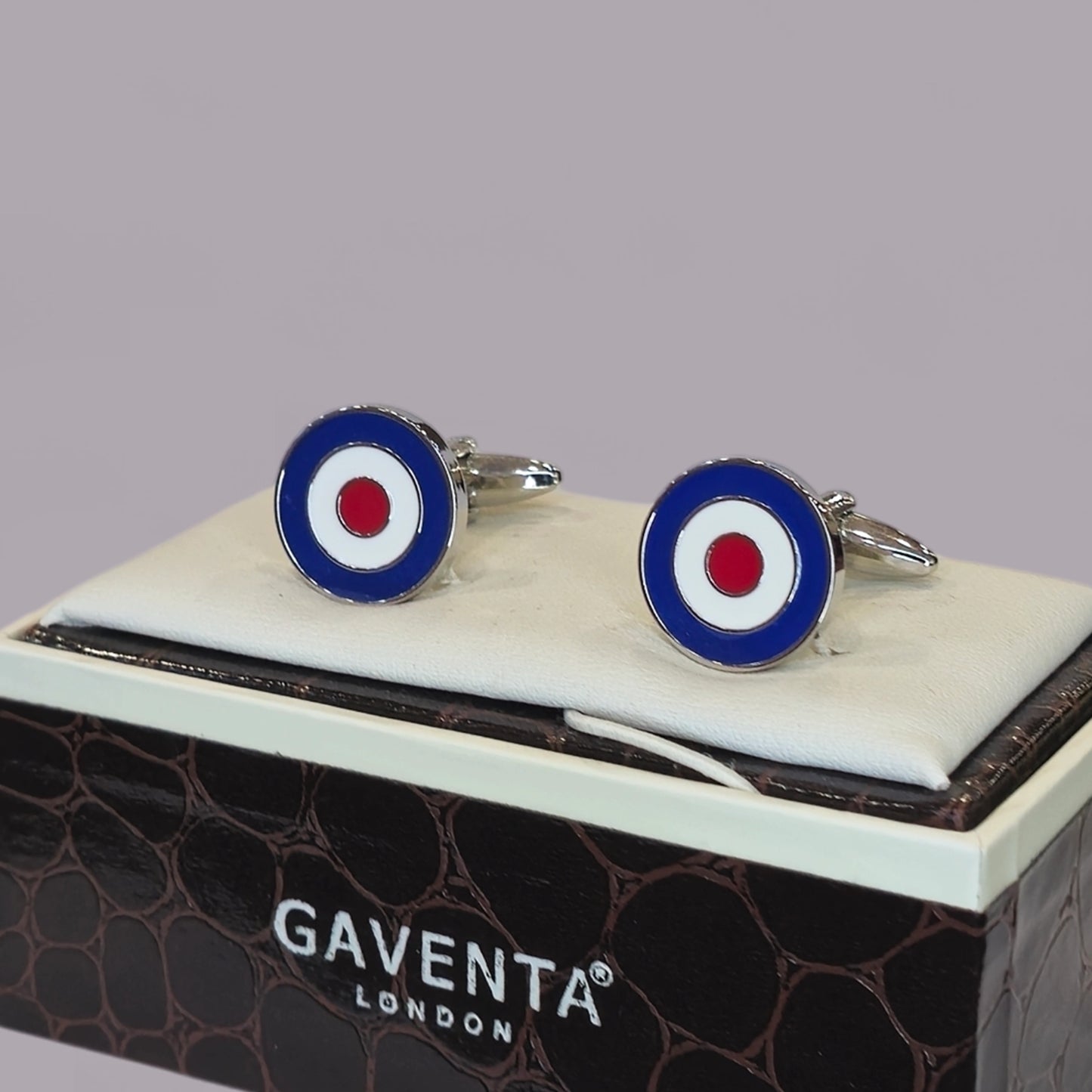 Target Rhodium Plated Cufflinks