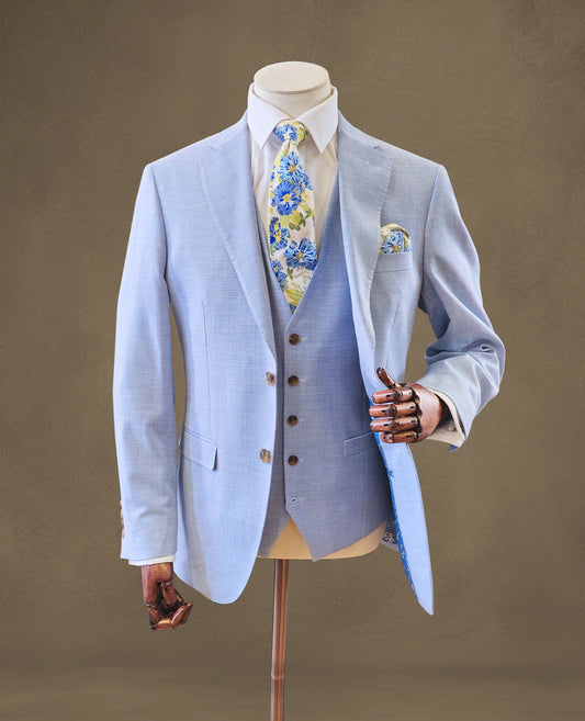 Lucien Tailored Fit Jacket - Sky Blue