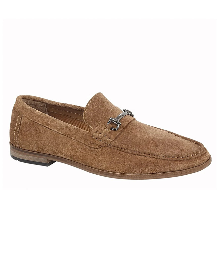 Roamers Leather Suede Loafer - Tan