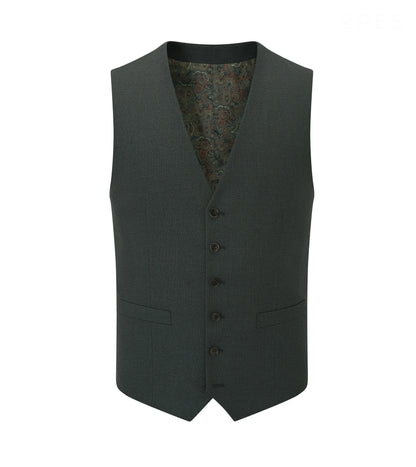 Dark Green 3 Piece Tailored Fit Suit - Jacket