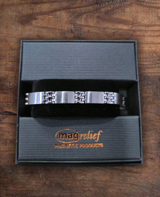 MagRelief - Copper Link Health Bracelet - Silver MR010