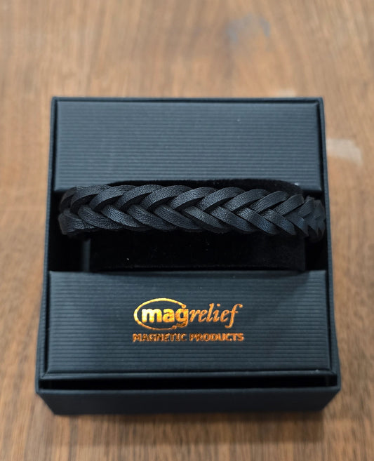 MagRelief - Leather Bracelet - Black MR023