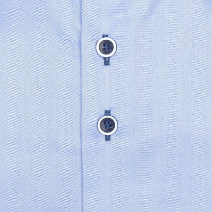 2-Ply Organic Cotton Shirts - Light Blue - Blue Buttons