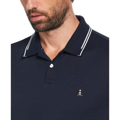 ICONS ORGANIC COTTON TIPPED POLO SHIRT - Dark Sapphire