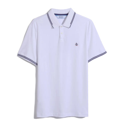 ICONS ORGANIC COTTON TIPPED POLO SHIRT - Bright White