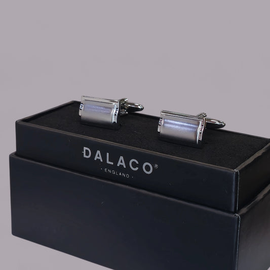 Oblong Polished Rhodium Plated Cufflinks