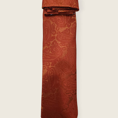 Tie and Hankie Set - Tonal Rust I169840