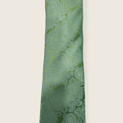 Tie and Hankie Set - Tonal Paisley Sage I082054