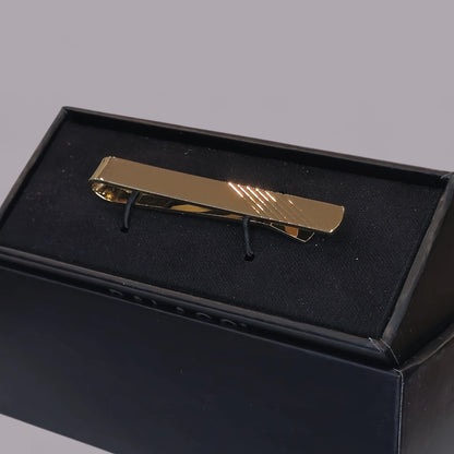 Engraved Gold Plate Tie Bar