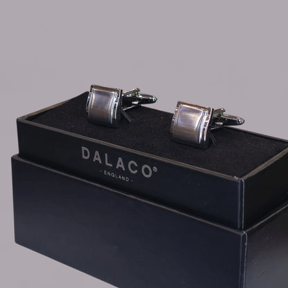 Square Polished Rhodium Cufflinks