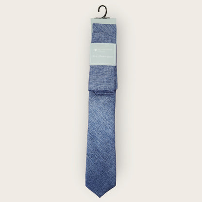 Tie and Hankie Set - Tweed Blue I172635