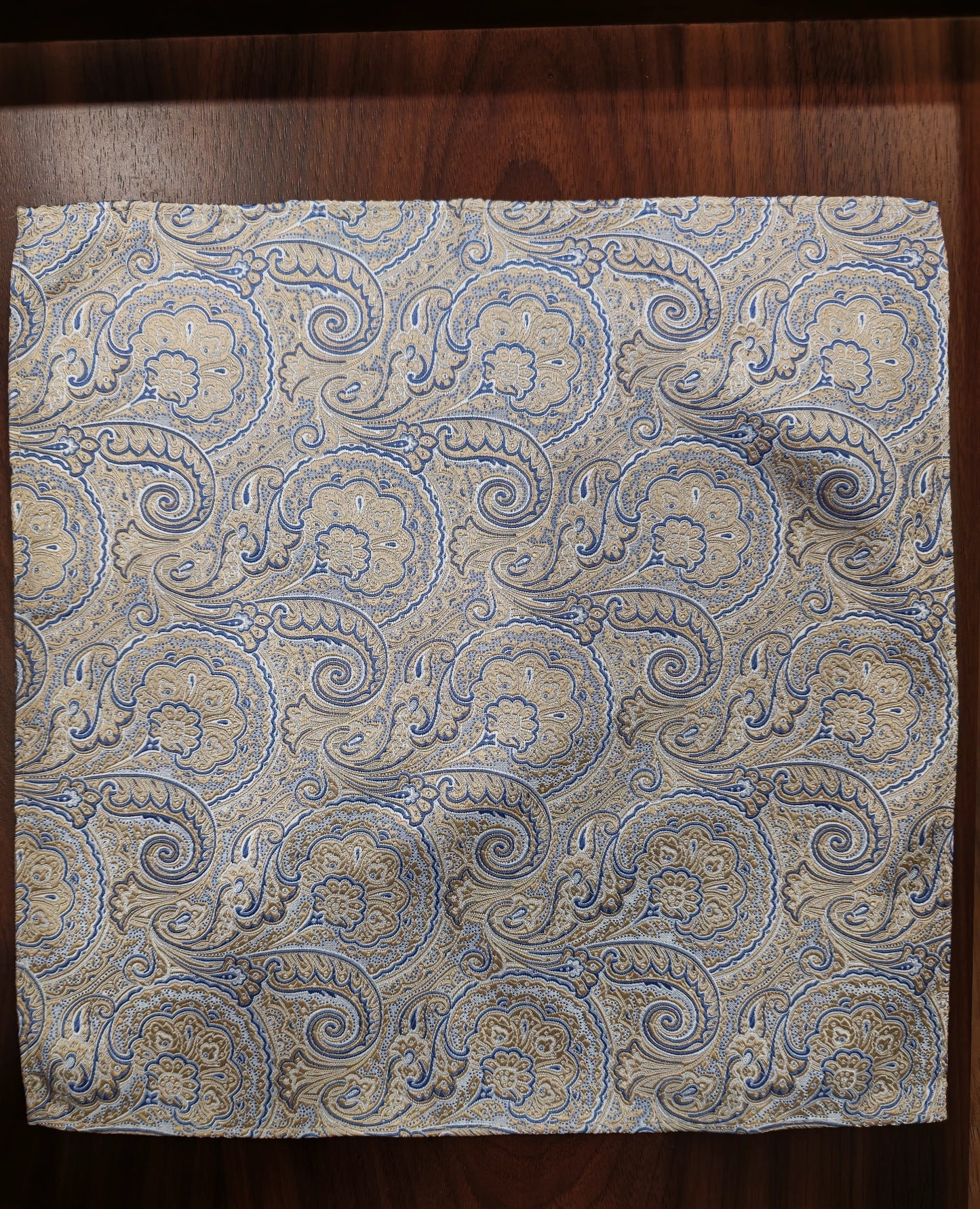 Tie & Hankie Set - Blue & Beige Paisley KJ9527BL-17