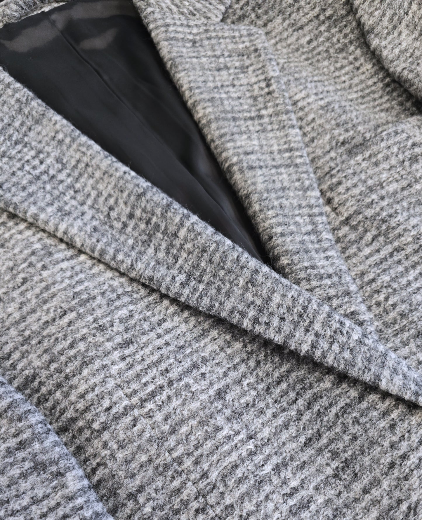 Knitted Wool-Blend Jacket - Grey Melange