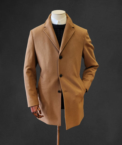 Wool-Mix Hutchinson Overcoat - Camel