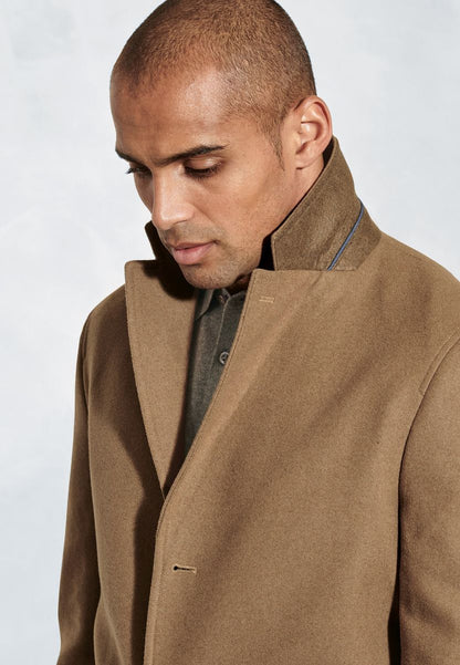 Wool-Mix Hutchinson Overcoat - Camel