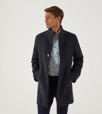 Faulkner 3/4 Overcoat - Navy