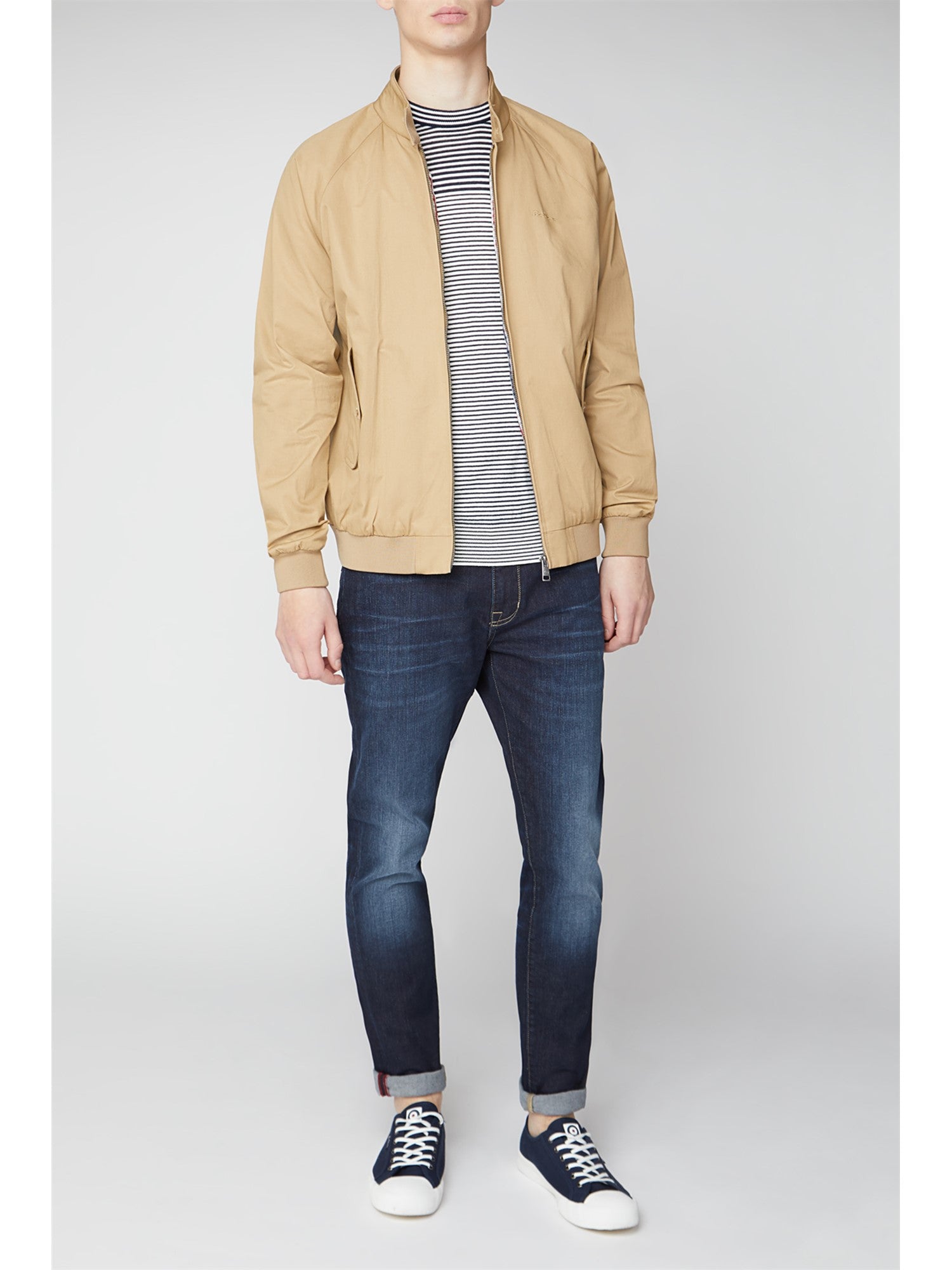 Ben sherman 2024 beige harrington jacket