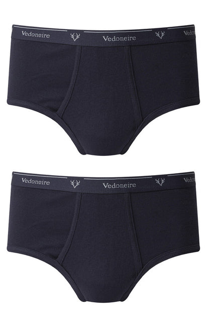 MEN'S COTTON EXECUTIVE BRIEF X 2 (2213) NAVY