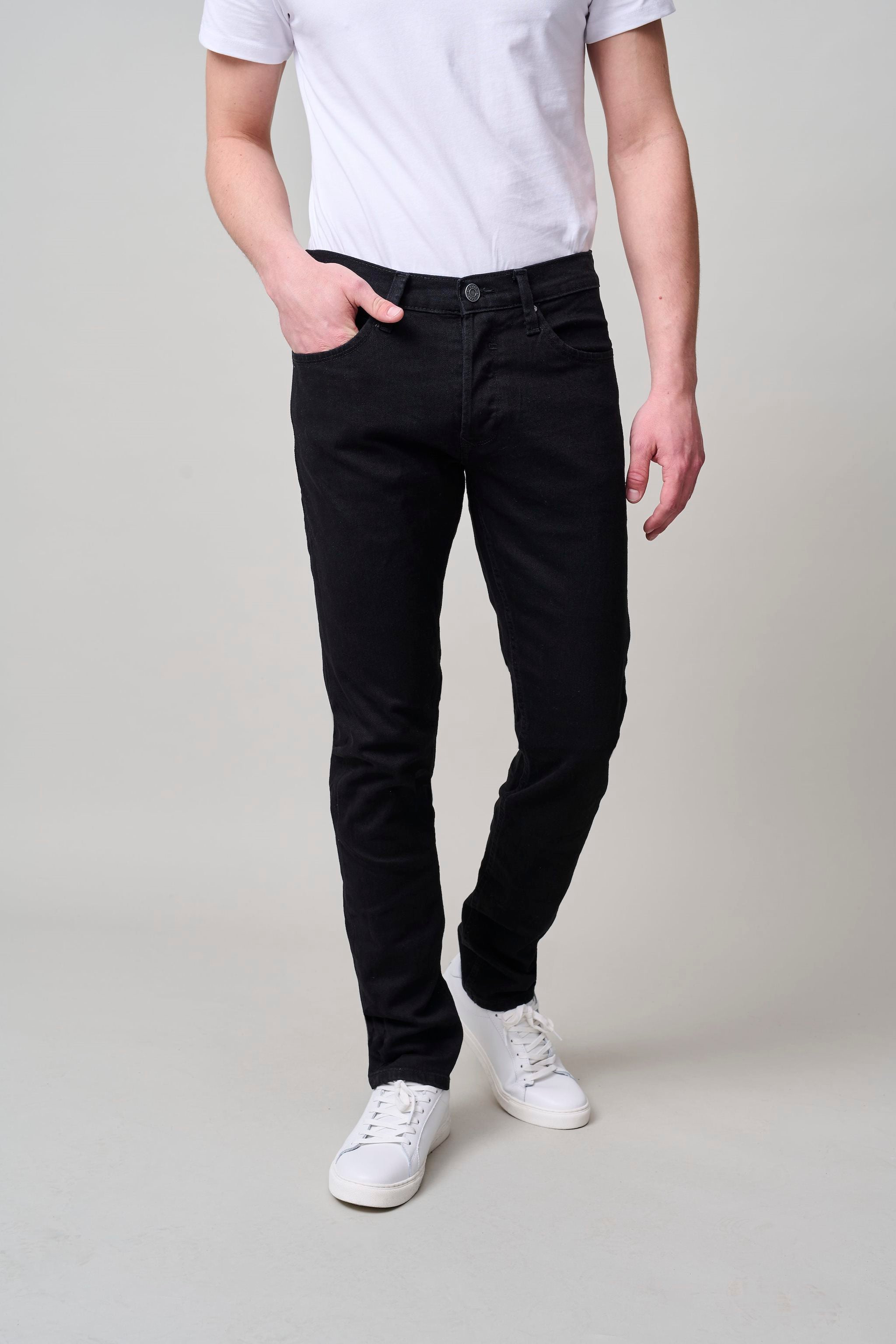 Black Overdye Jeans Super Stretch Slim Fit