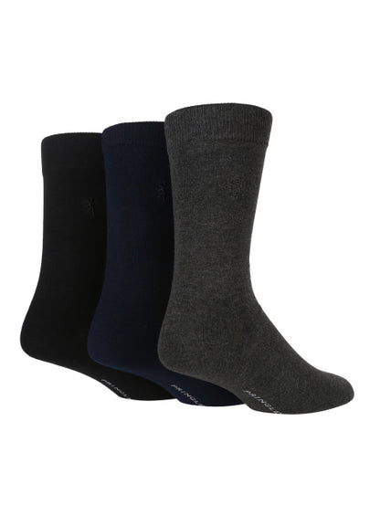 Pringle Natural Bamboo Socks 3 Pack - Navy, Grey & Black