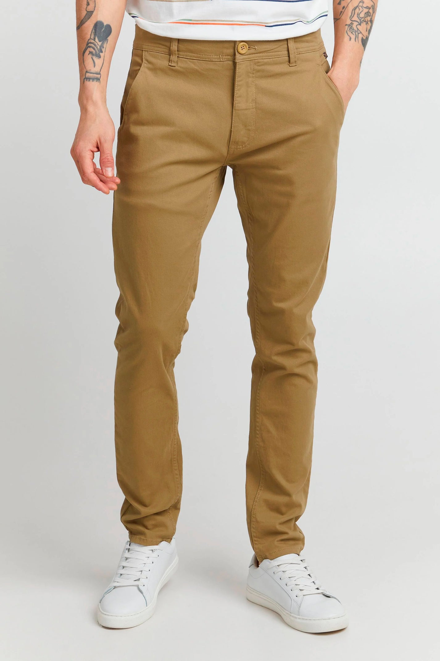 Sand Chinos - Super Stretch Slim Fit – Blooms Menswear