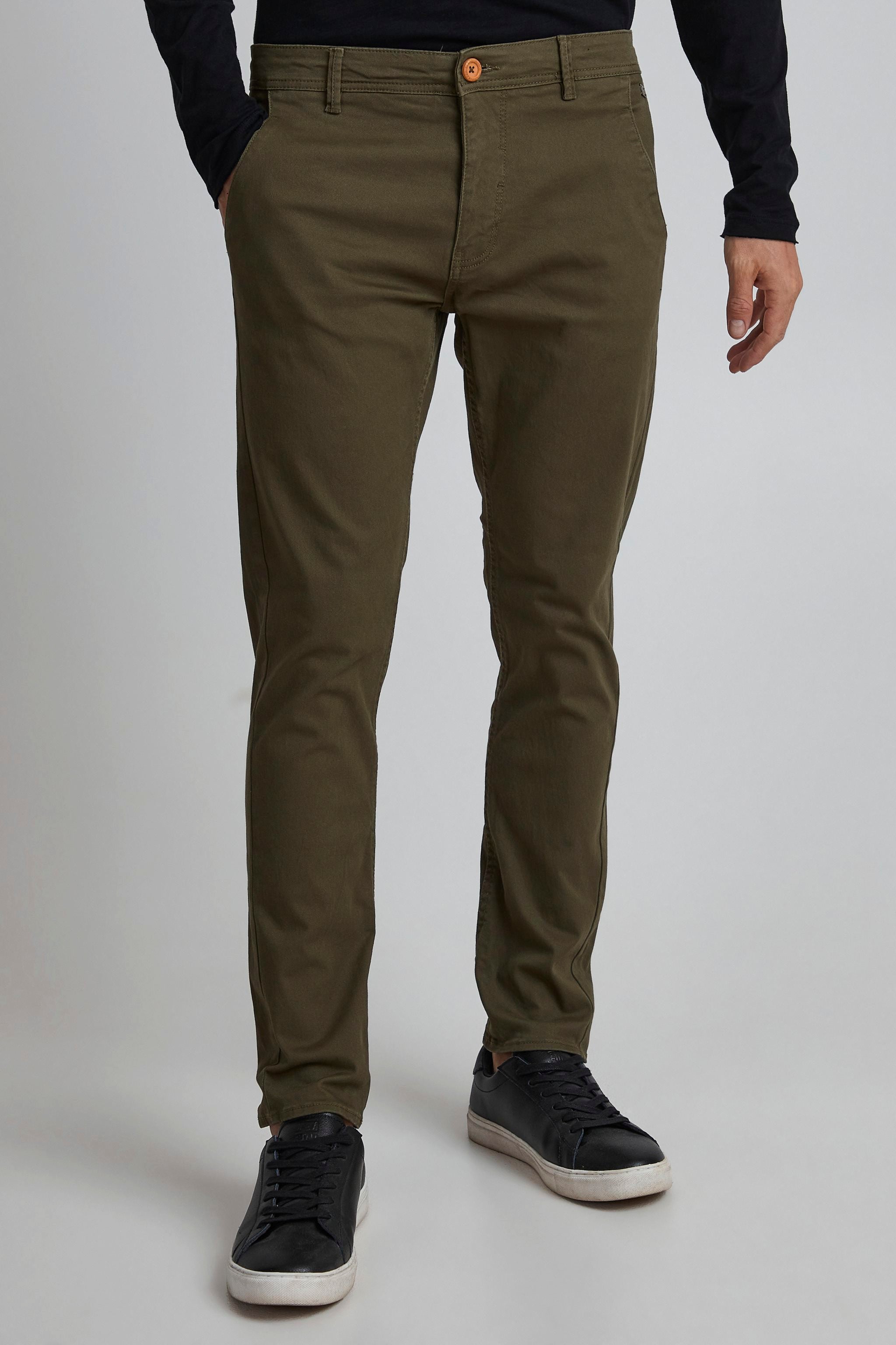 Olive Green Chinos - Super Stretch Slim Fit – Blooms Menswear